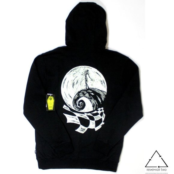vans heritage hoodie with arm print in white